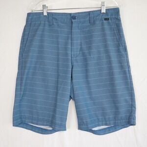 Travis Mathew Shorts‎ Mens 32 Performance Golf Chino Stretch Flex Blue Striped